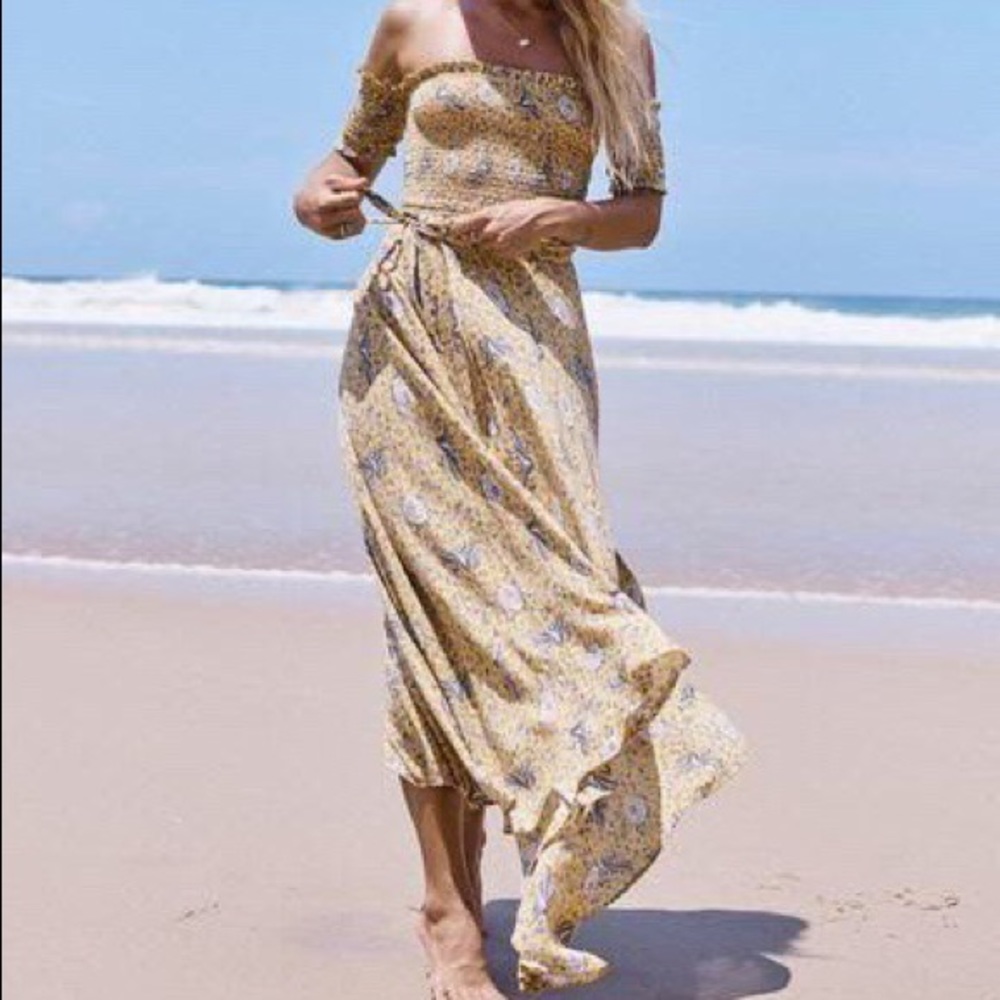 Auguste Valentina Wrap Skirt in yellow.